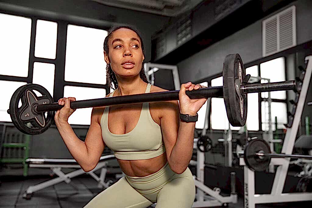 image of a woman working out