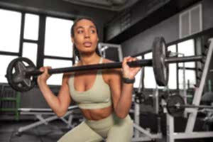 image of a woman working out