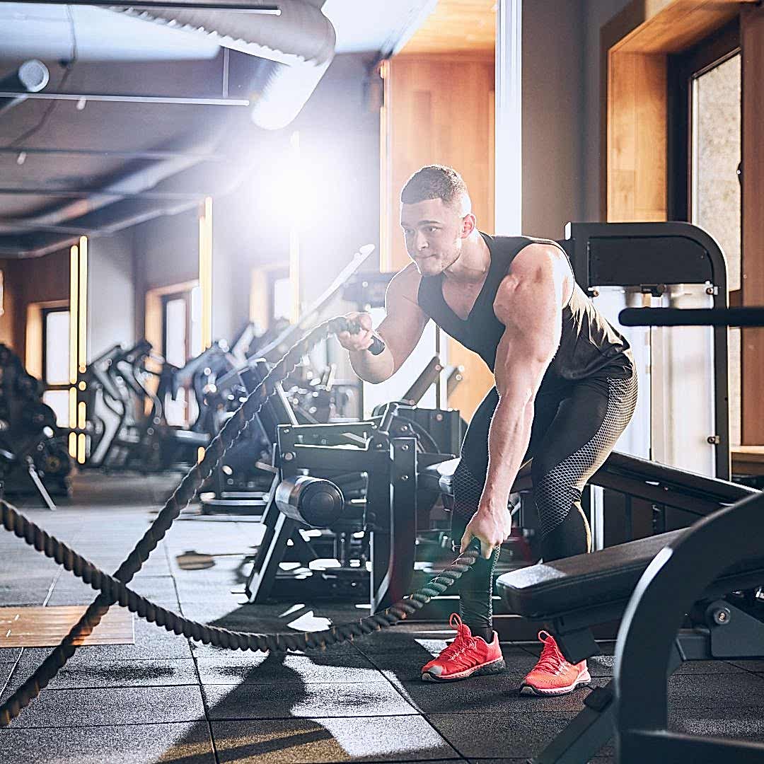 image of a man working out