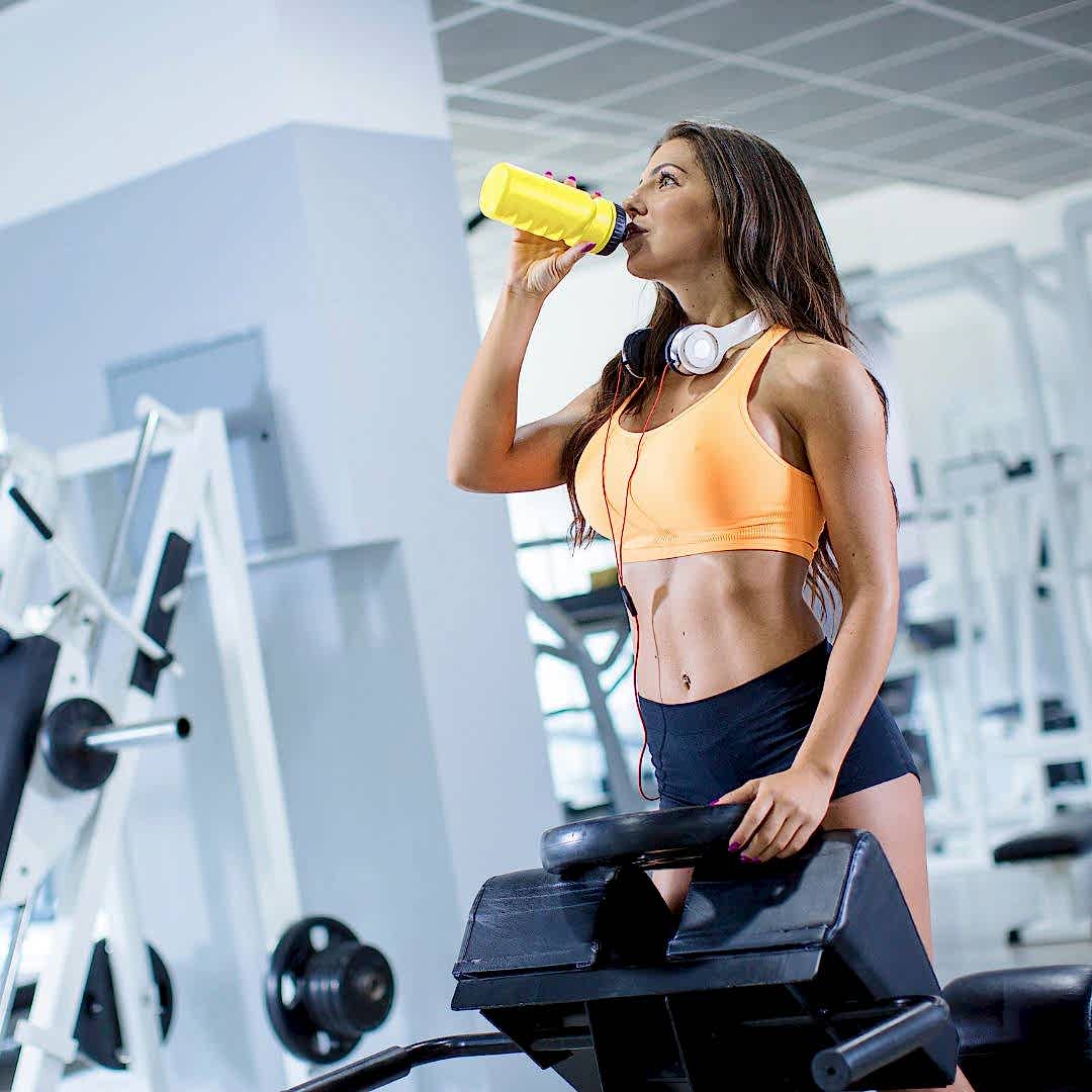 hydrating at the gym