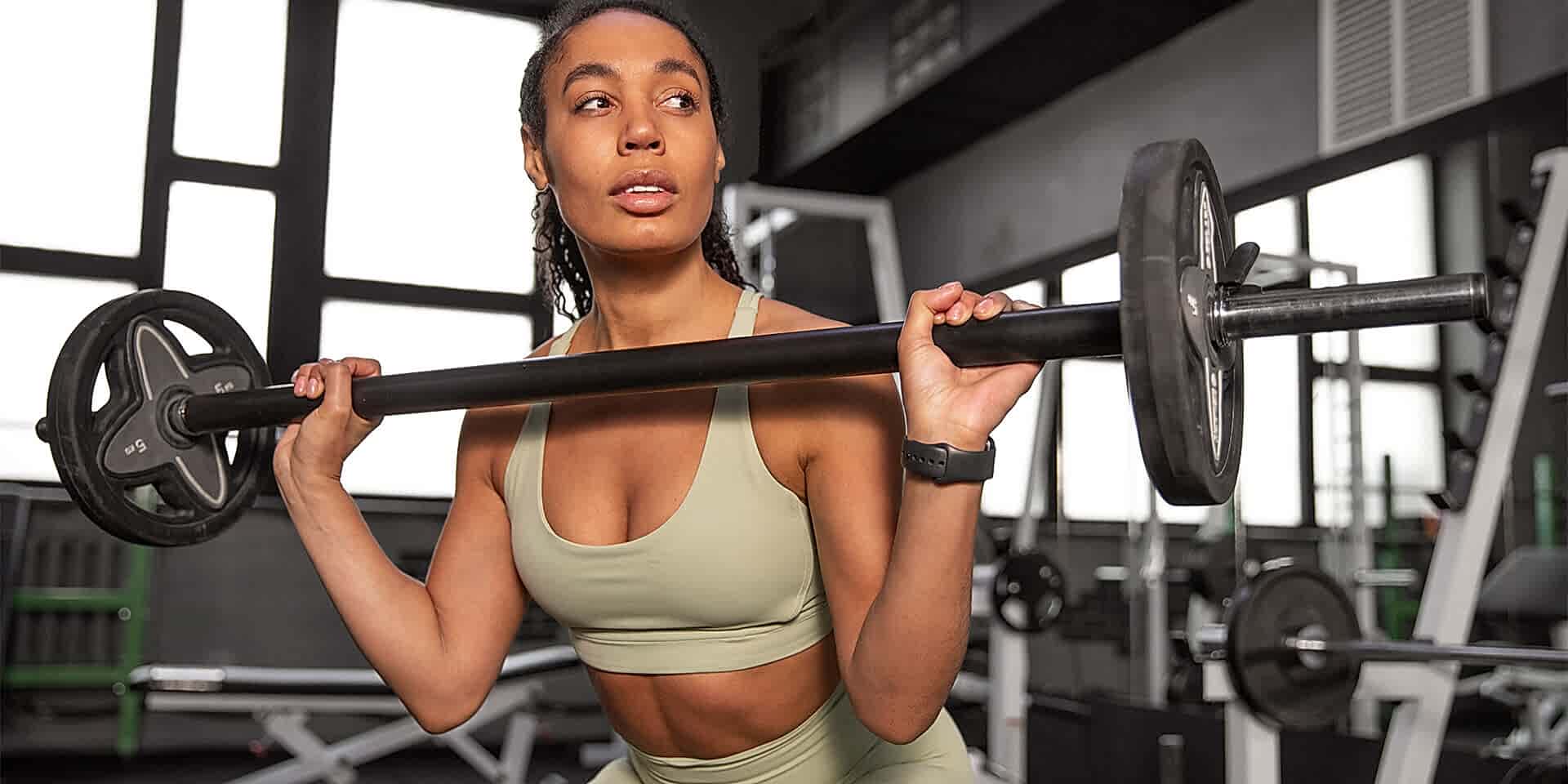 image of a woman working out